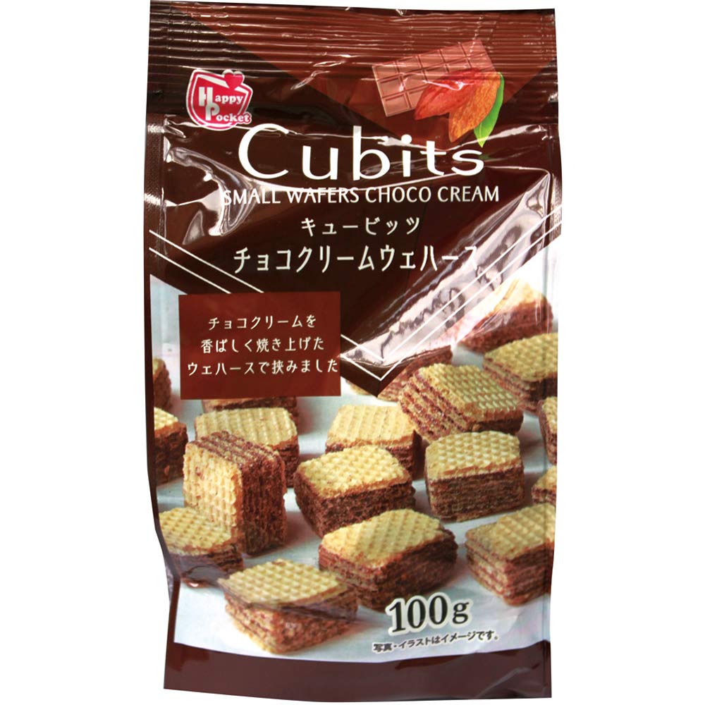 ハッピーポケット キュービッツチョコクリームウェハース 100g ×12個