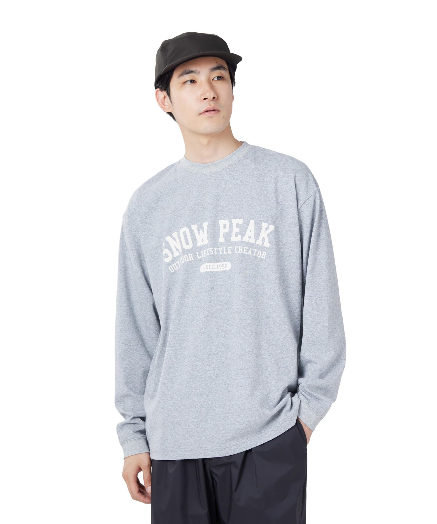 スノーピーク(snow peak)Varsity Logo Long Sleeve T-Shirt TS-26SU002 カットソー 長袖 ロングスリーブ Tシャツ ティーシャツ メンズ レディース