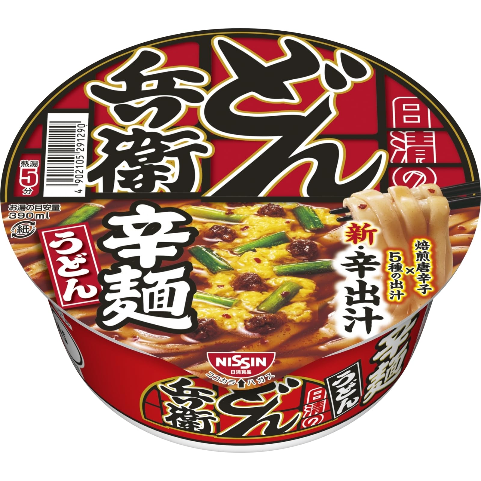 どん兵衛 辛麺 81g×12個 [日清食品 旨辛 焙煎唐辛子 カップ麺 カップうどん]
