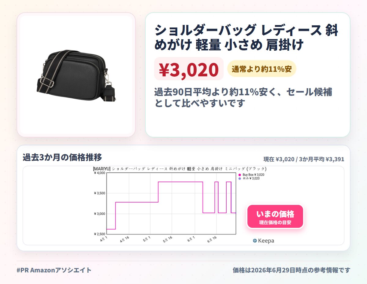 ショルダーバッグ レディース 斜めがけ 軽量 小さめ 肩掛け ミニバッグ (ブラック)