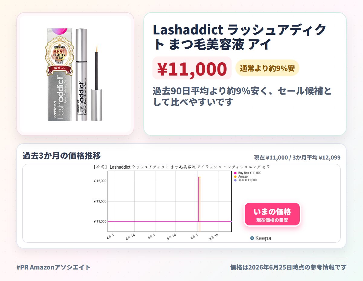 Lashaddict ラッシュアディクト まつ毛美容液 アイラッシュ コンディショニング セラム アドバンス 5ml 正規品 自まつ毛ケア ハリ・コシ・ボリュームのあるまつ毛へ