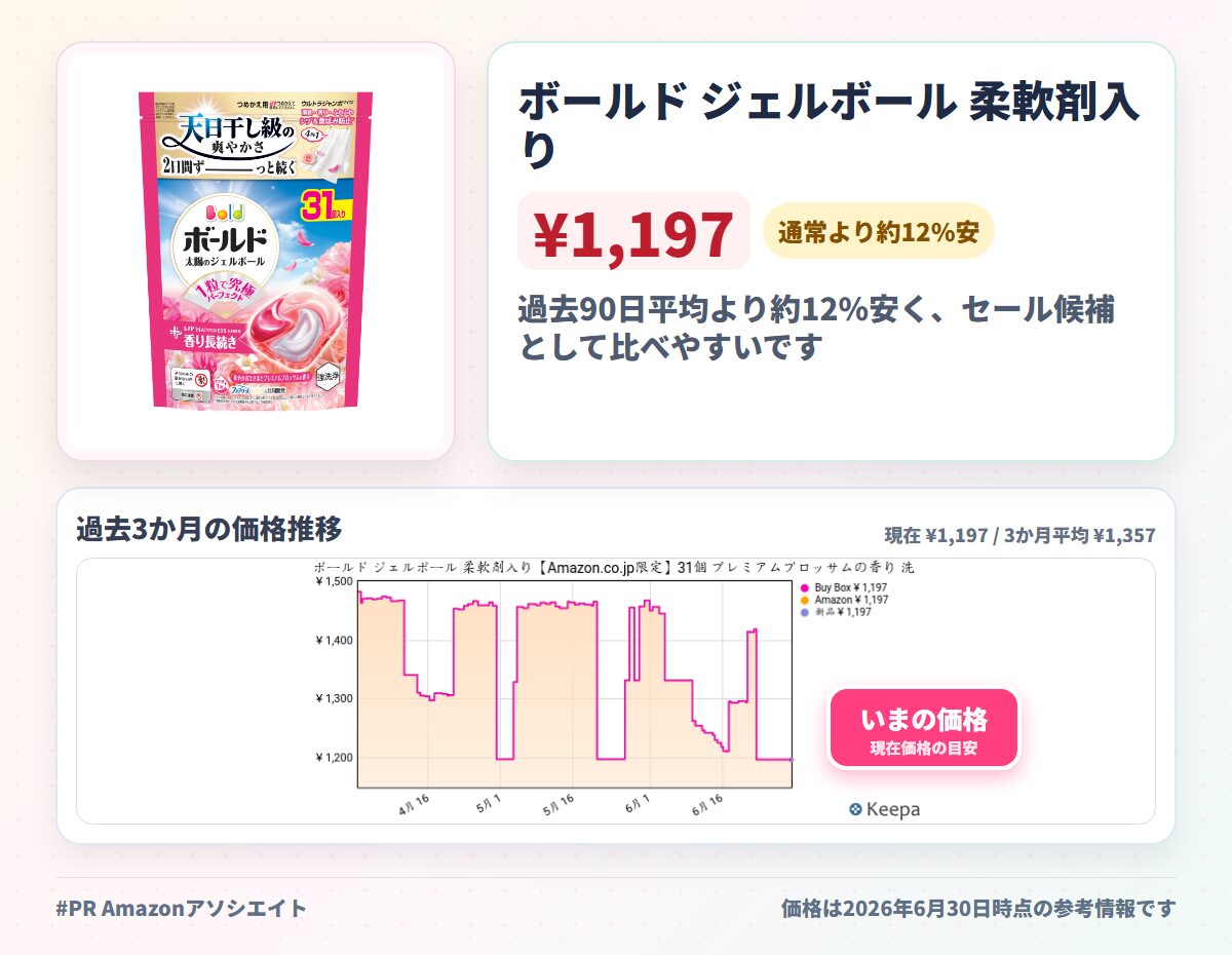ボールド ジェルボール 柔軟剤入り
