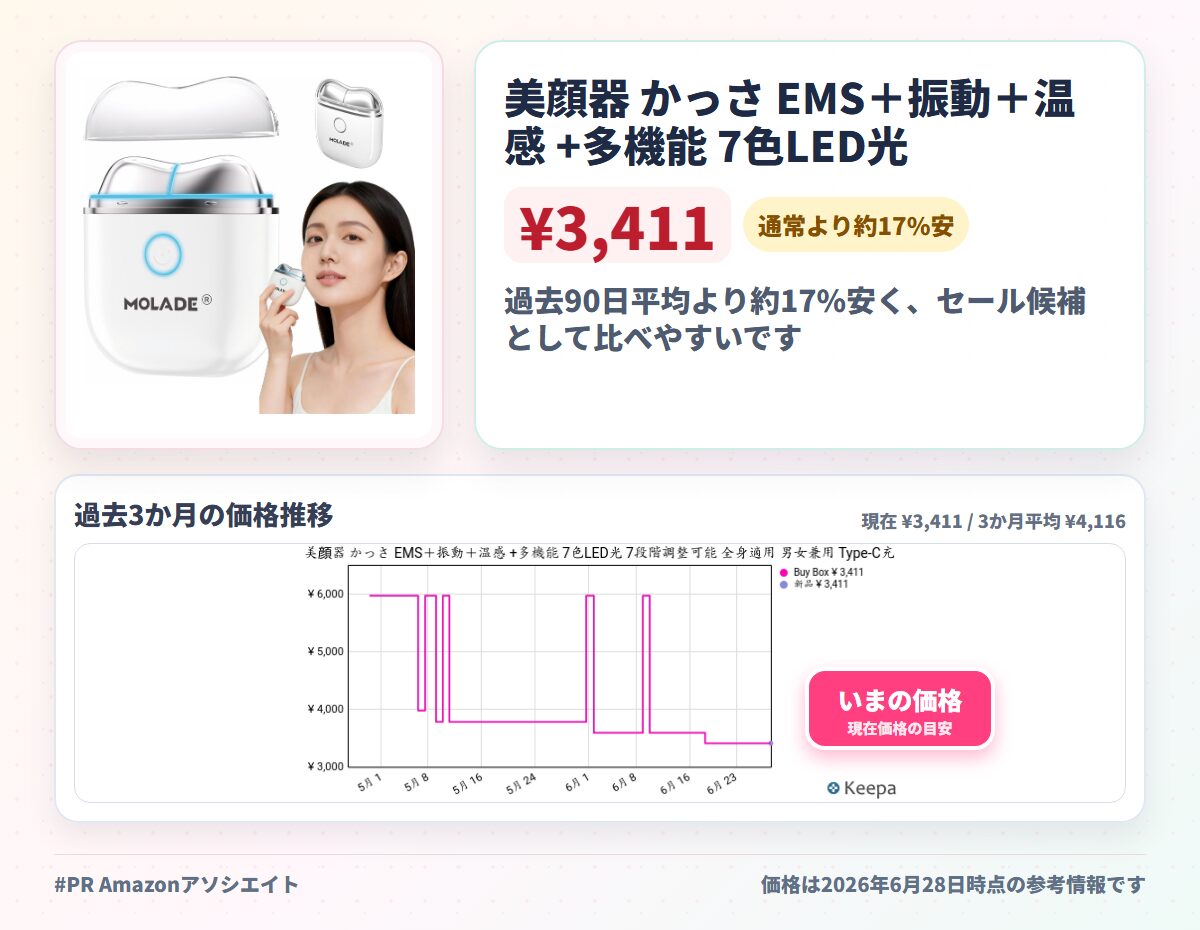 美顔器 かっさ EMS＋振動＋温感 +多機能 7色LED光 7段階調整可能 全身適用 男女兼用 Type-C充電 軽量コンパクトで家庭用・旅行用両用 敬老の日/母の日ギフト 日本語取扱説明書 ホワイト