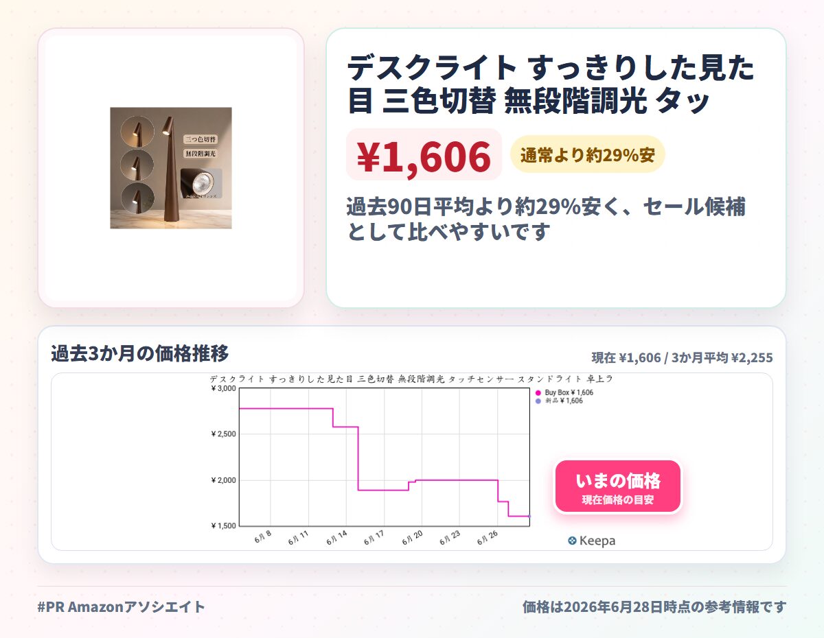 デスクライト すっきりした見た目 三色切替 無段階調光 タッチセンサー スタンドライト 卓上ライト ベッドサイドライト 寝室/リーピング/書斎 勉強/仕事 2000mAH 充電式