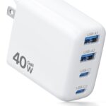 合計40W 急速充電器 タイプc 充電器【4台同時充電・超低温・折畳み式】iPhone 充電器 PD 急速充電 PSE技術基準適合 GaNIII技術 PD3.0/PPS/SCP規格対応 超小型 軽量 iPhone/iPad/AirPods その他USB-C機器対応