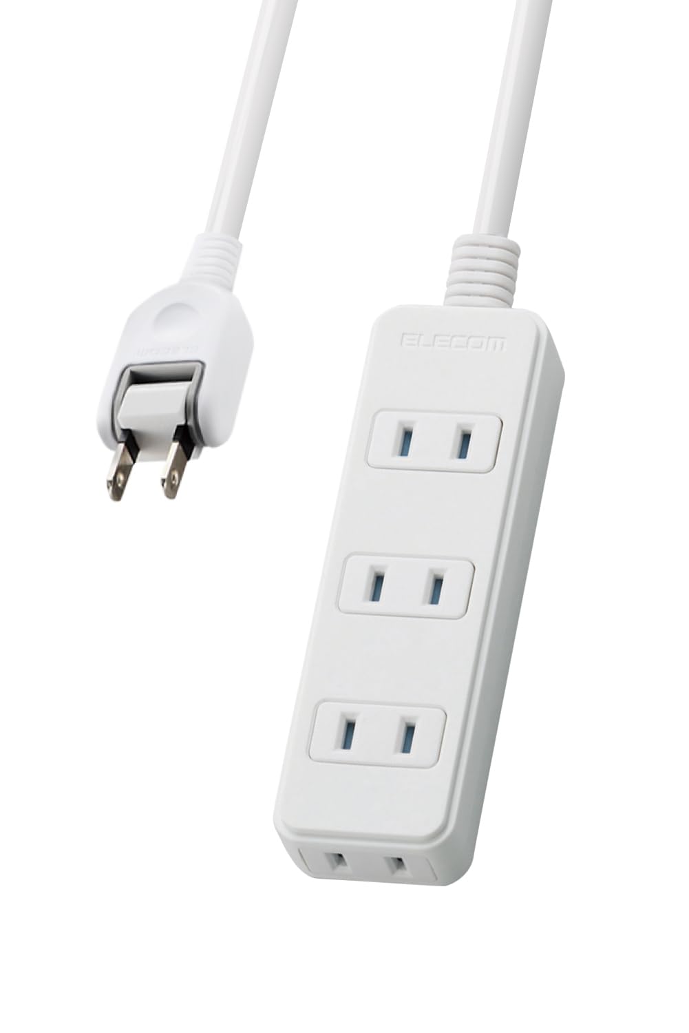 エレコム 電源タップ ほこり防止シャッター 4個口 2m ホワイト T-ST02N-2420WH