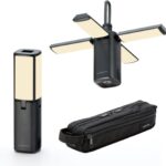 LACITA LEDランタン ポータブル 13,400mAh 充電式 キャンプ アウトドア 防災 屋外仕様 防水 小型 明るい 電球色 暖色 蛍光色 昼光色 EL BRIGHT 1 (ブラック)