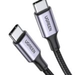 UGREEN USB Type Cケーブル PD対応 100W/5A 超急速充電 USB C ナイロン編み 断線防止 iphone17/16/15シリーズ/iPad/MacBook Pro/Galaxy S24/Matebook/iPad/Xperia等USB-C各種対応(1m, ブラック)