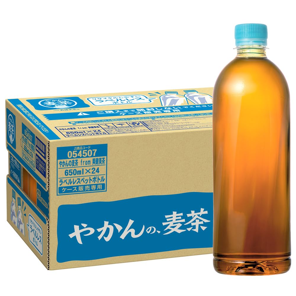 コカ・コーラ やかんの麦茶 from 爽健美茶 ラベルレス 650mlPET×24本