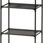 不二貿易 オープンラック シェルフ 収納BOXラック 収納棚 幅43×奥行28.5×高さ93cm ブラック 軽量 工具不要 51128