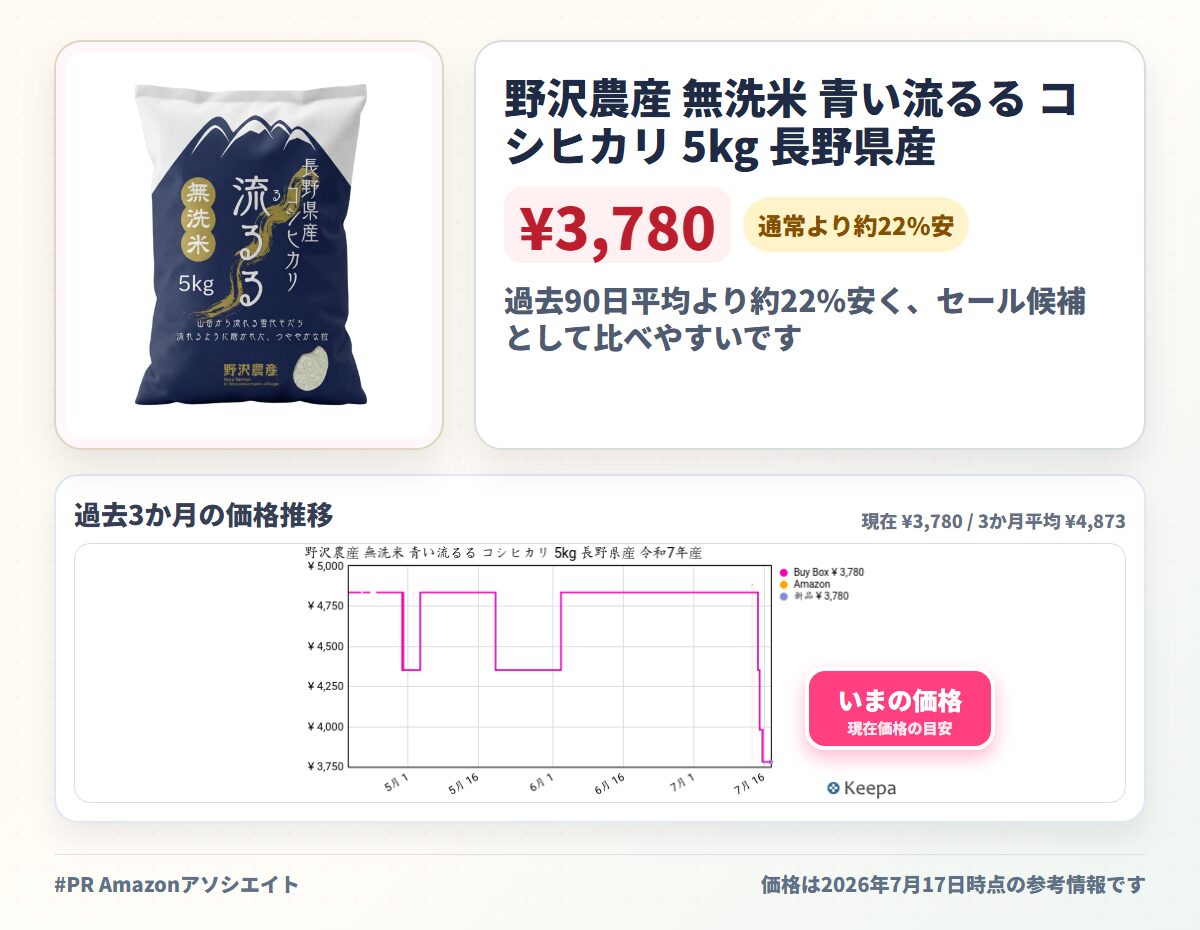 野沢農産 無洗米 青い流るる コシヒカリ 5kg 長野県産 令和7年産 | 忙しい平日や子育て家庭に嬉しい研がずに炊けるお米 冷めても美味しくお弁当・おにぎりに最適