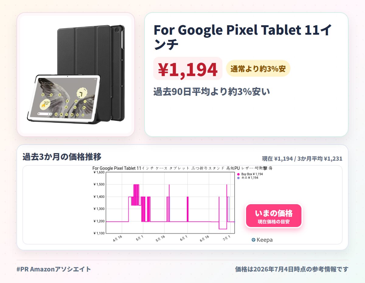 For Google Pixel Tablet 11インチ ケース タブレット 三つ折りスタンド 高級PU レザー 耐衝撃 傷つけ防止 For Google Pixel Tablet 11インチ タブレット ケース【Hongmo】 (ブラック)