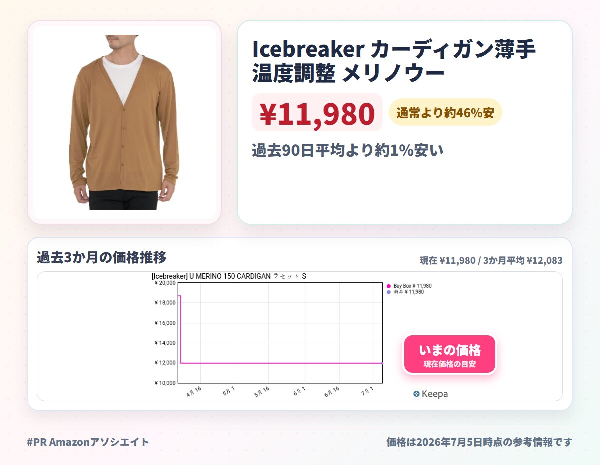 Icebreaker カーディガン薄手 温度調整 メリノウール 快適 ユニセックス メリノ 150 カーディガン IB0A56ZCユニセックス大人