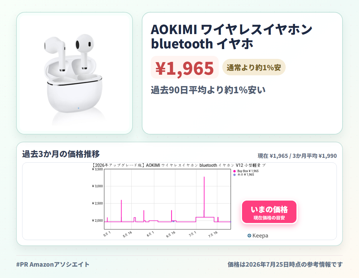 AOKIMI ワイヤレスイヤホン bluetooth イヤホン V12 小型軽量 ブルートゥースHi-Fi 最大36時間再生 ぶるーとゅーす コードレス ENCノイズキャンセリング 自動ペアリング Type-C充電 マイク付き 防水 タッチ式音量調整 スポーツ/通