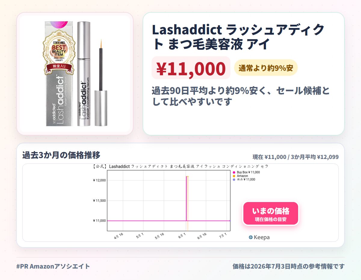 Lashaddict ラッシュアディクト まつ毛美容液 アイラッシュ コンディショニング セラム アドバンス 5ml 正規品 自まつ毛ケア ハリ・コシ・ボリュームのあるまつ毛へ