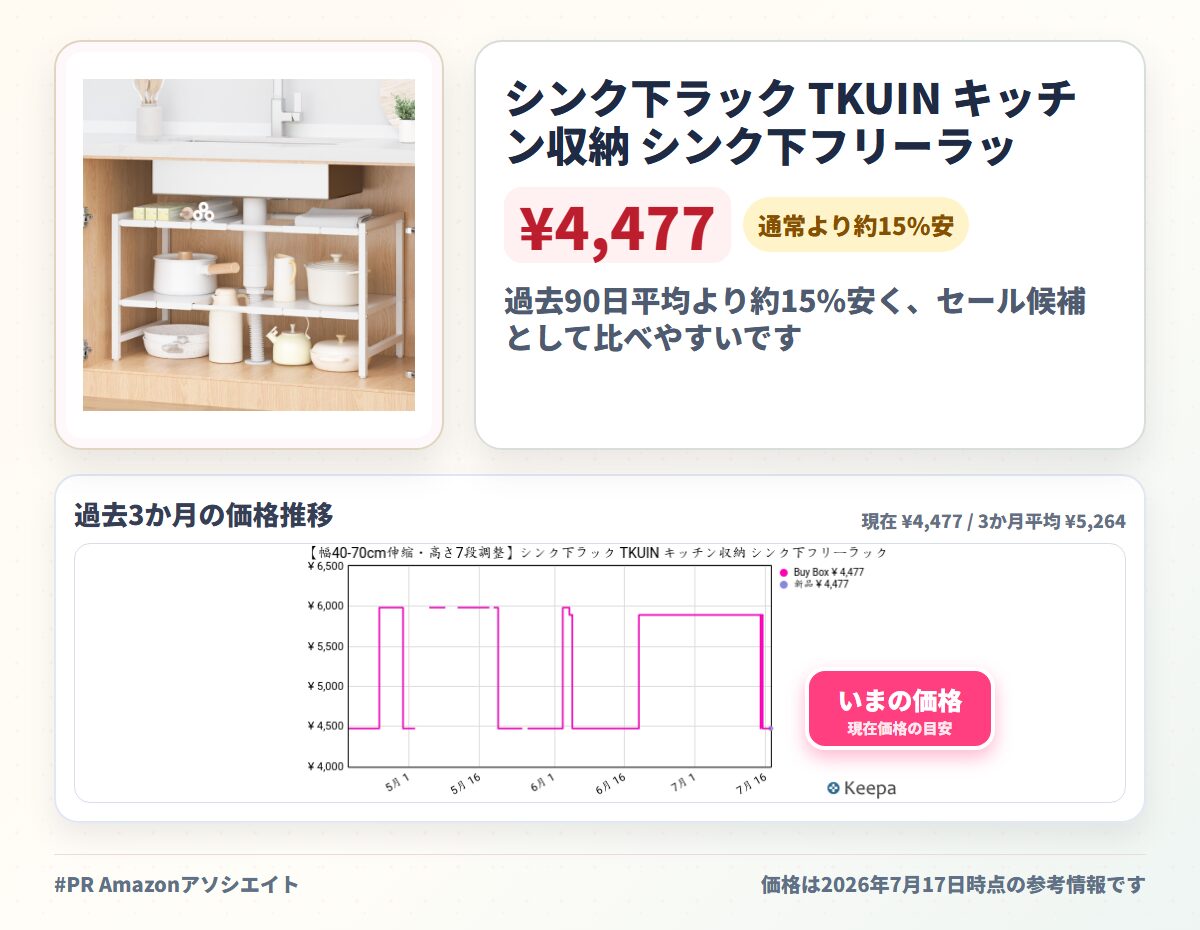 シンク下ラック TKUIN キッチン収納 シンク下フリーラック 奥行35cm 高さ40cm 大容量 2段シンク下収納 洗面台下 収納ラック キッチンラック 台所 整理収納 スチール製丈夫 プレート 流し台下ラ 鍋 食器棚 (ホワイト-2段伸縮)