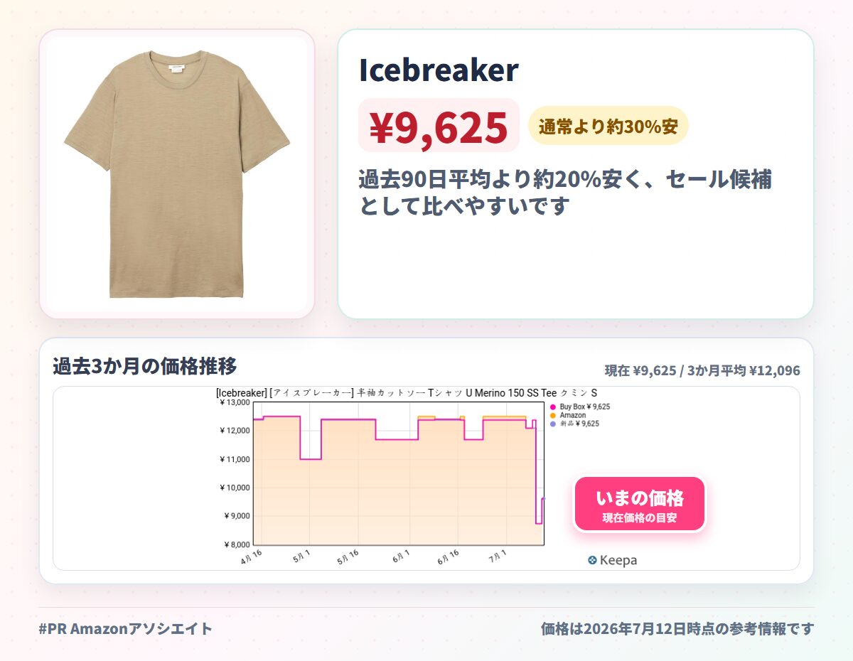 Icebreaker [アイスブレーカー] 半袖カットソー Tシャツ U Merino 150 SS Tee クミン S