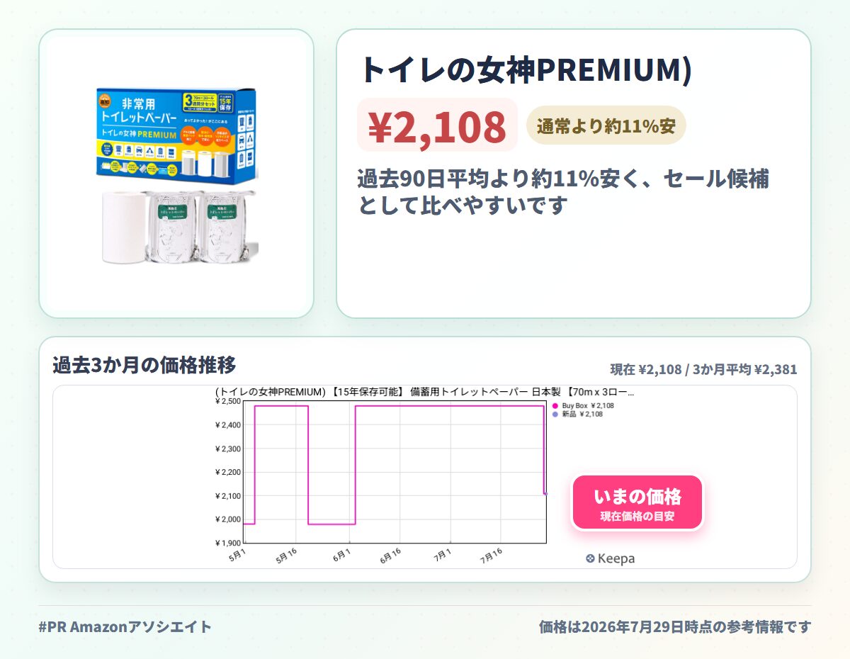 トイレの女神PREMIUM) 【15年保存可能】 備蓄用トイレットペーパー 日本製 【70m x 3ロール セット】【災害・地震・アウトドア・車載用にも】 防災グッズ 防災トイレ 非常用トイレ 防災トイレ 非常用トイレ 携帯トイレ 防災