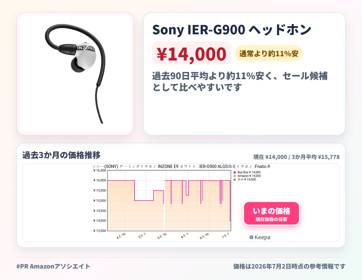 Sony IER-G900 ヘッドホン