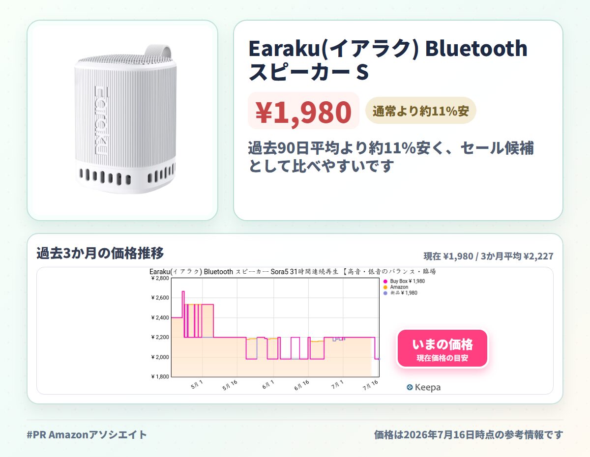 Earaku(イアラク) Bluetooth スピーカー Sora5 31時間連続再生 【高音・低音のバランス・臨場感溢れる3Dサラウンド】 ワイヤレススピーカー TWS機能 Bluetooth5.4 通話切替不要 ハンズフリー通話 ポータブルスピーカー IPX5防水 超コンパクト設計 モダン
