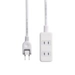エレコム 電源タップ ほこり防止シャッター付き 配線しやすい180°スイングプラグ 3個口 1m ホワイト T-ST02-22310WH