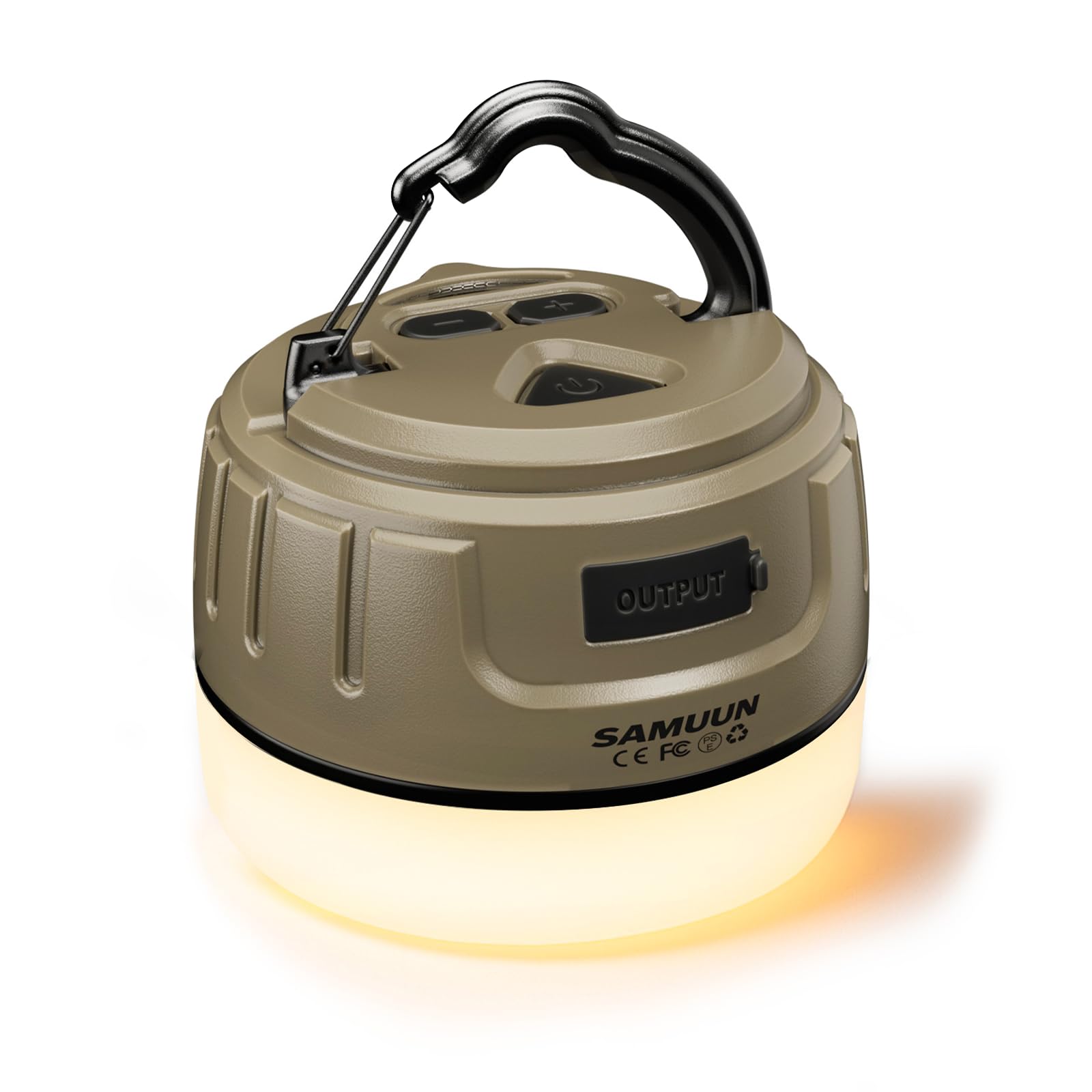 SAMUUN ランタン LEDランタン USB-C充電式 キャンプランタン 小型 IPX5防水 光色/輝度記憶 マグネット内蔵 5200mAh 実用点灯8-250時間 4色切替 無段階調光 ソロキャンプ アウトドア 車中泊 夜釣り 防災 停電 緊急 非常用