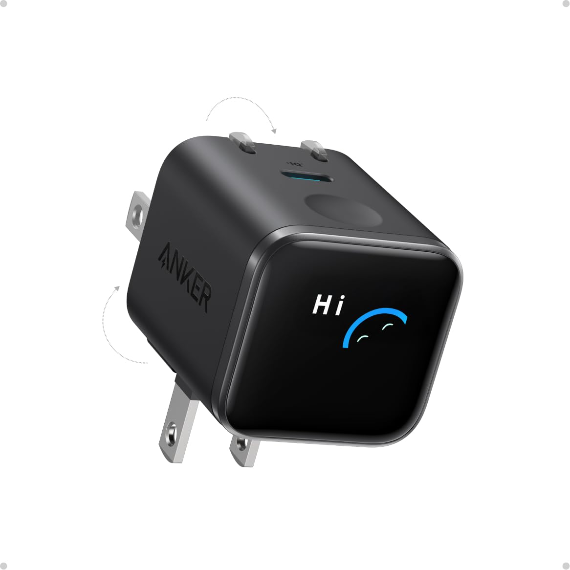 Anker Nano Charger (45W, Display, スイングプラグ) ブラック