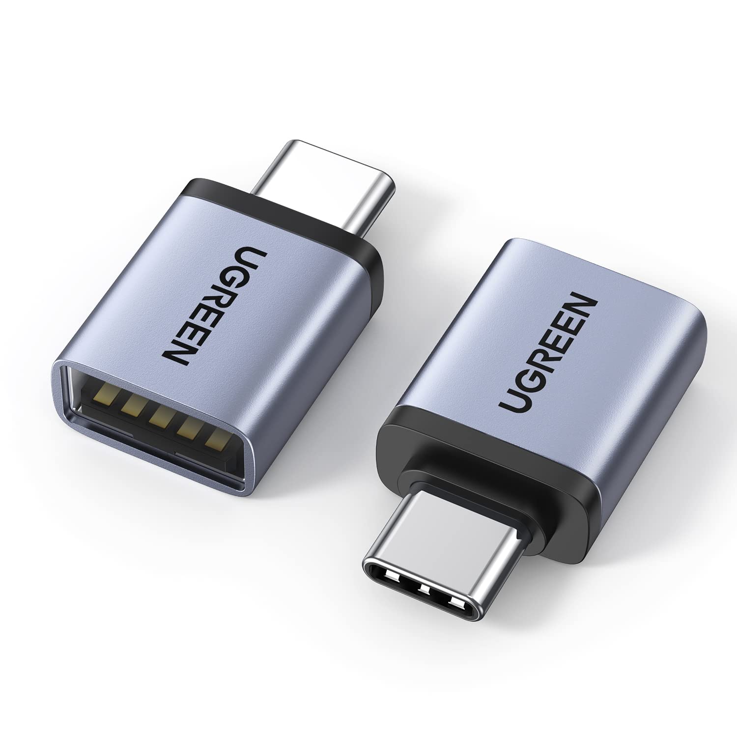 UGREEN USB Type C 変換アダプター USB3.2 Gen1 高速転送 OTG対応 2個セット 変換コネクタ シルバー