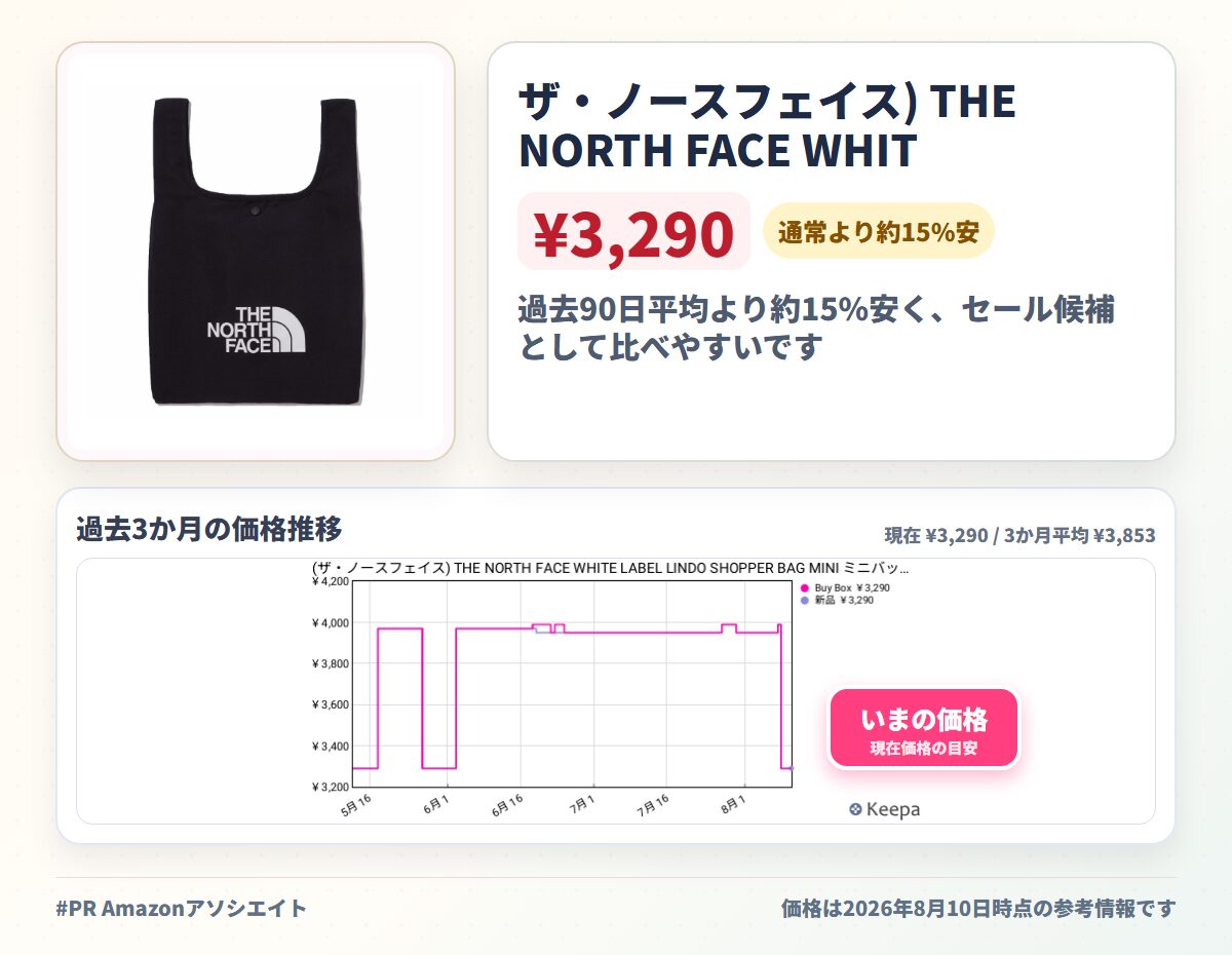 ザ・ノースフェイス) THE NORTH FACE WHITE LABEL LINDO SHOPPER BAG MINI ミニバッグ (BLACK(NN2PN68J))