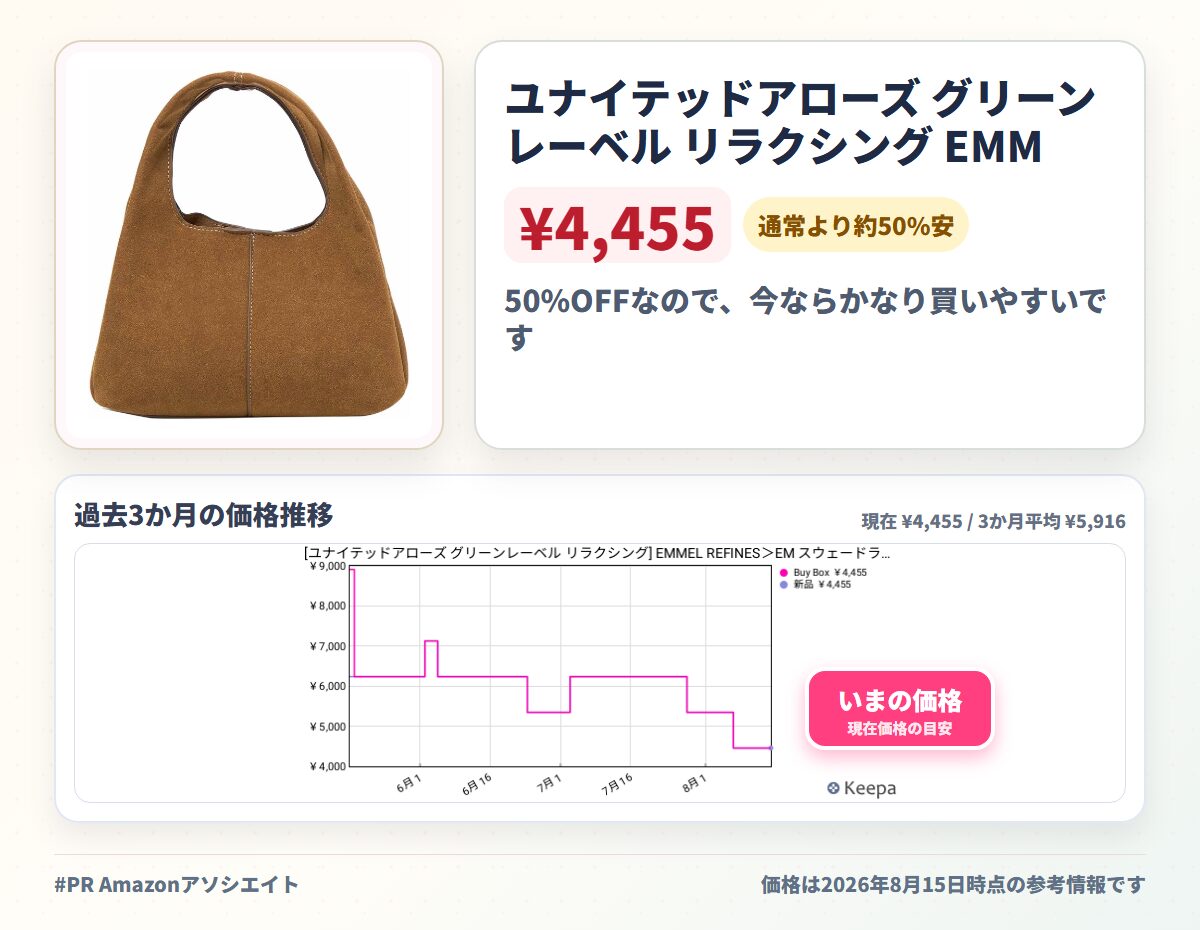 ユナイテッドアローズ グリーンレーベル リラクシング EMMEL REFINES＞EM スウェードライク 2WAY トートバッグ 66326000007